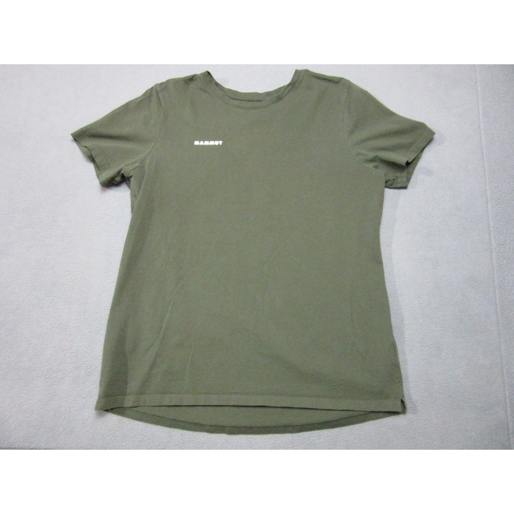 Mammut Shirt Womens Large Green Short Sleeve Crew Neck Outdoor Hiking